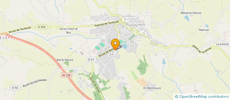 localisation de l'entreprise SCI LA BAGATELLE à PUYLAURENS