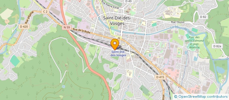 localisation de l'entreprise SCI LA BALLONE à SAINT-DIE-DES-VOSGES