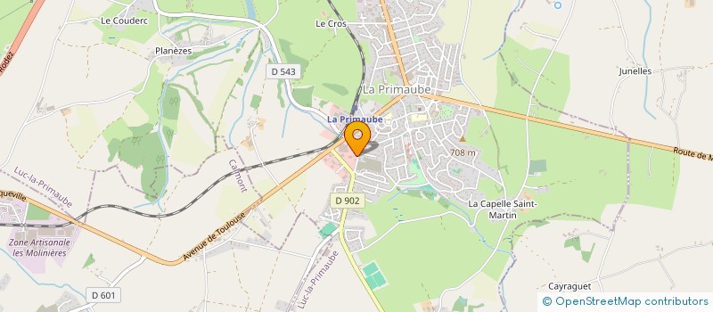 localisation de l'entreprise SCI LA BARAQUE DE L AURORE  LUC-LA-PRIMAUBE