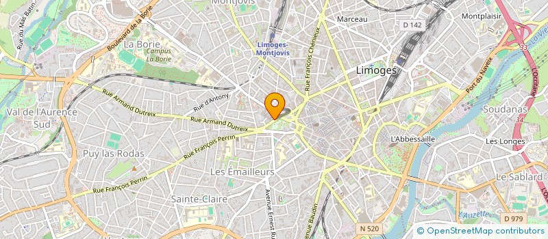 localisation de l'entreprise SCI LA BARBINIERE à LIMOGES