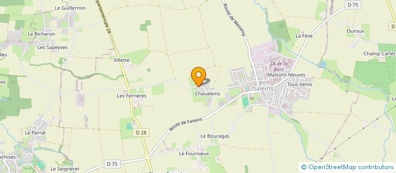 localisation de l'entreprise SCI LA BARE DFG  CHALEINS