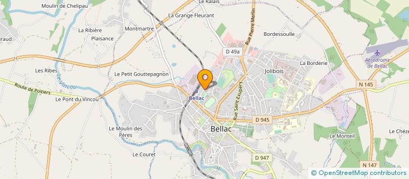 localisation de l'entreprise SCI LA BARRE à BELLAC