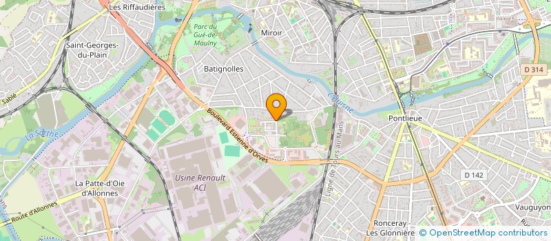 localisation de l'entreprise SCI LA BASCULE  LE MANS