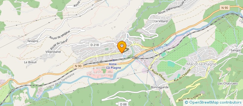 localisation de l'entreprise SCI LA BASILIQUE  AIME-LA-PLAGNE