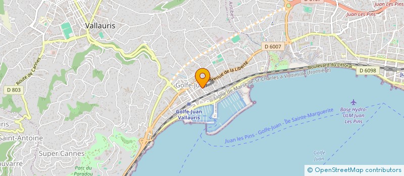 localisation de l'entreprise SCI LA BASTARDINE à VALLAURIS