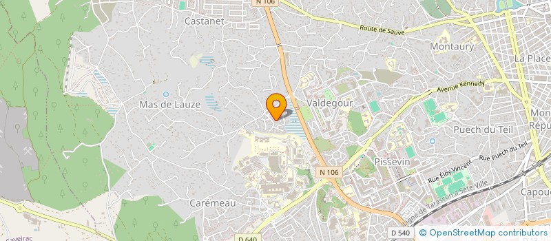 localisation de l'entreprise SCI LA BASTIDE  NIMES