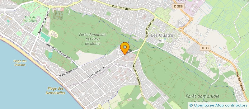 localisation de l'entreprise SCI LA BASTIDE  SAINT-JEAN-DE-MONTS