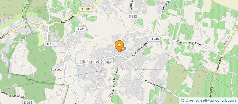 localisation de l'entreprise SCI LA BASTIDE  BOISSET-ET-GAUJAC