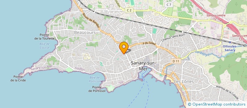 localisation de l'entreprise SCI LA BASTIDE à SANARY-SUR-MER