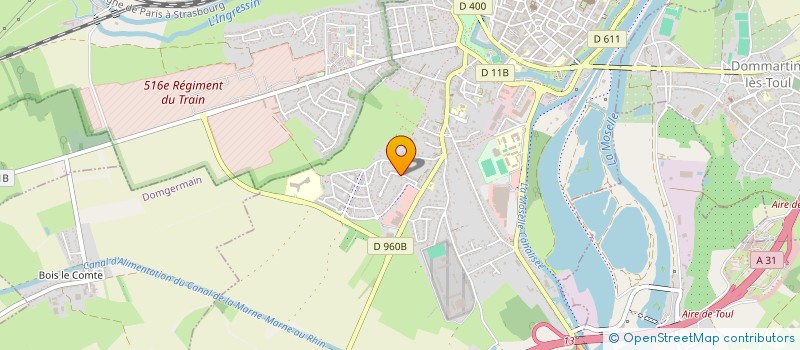 localisation de l'entreprise SCI LA BASTIDE  TOUL