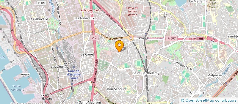 localisation de l'entreprise SCI LA BASTIDE à MARSEILLE