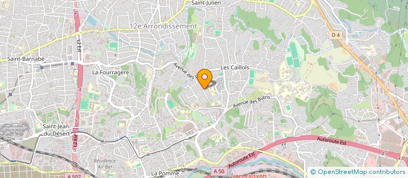localisation de l'entreprise SCI LA BASTIDE DU MOULIN A HUILE à MARSEILLE