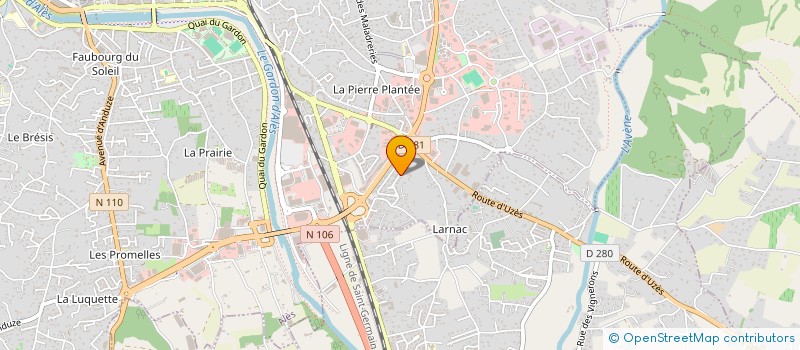 localisation de l'entreprise SCI LA BATEJADE  ALES