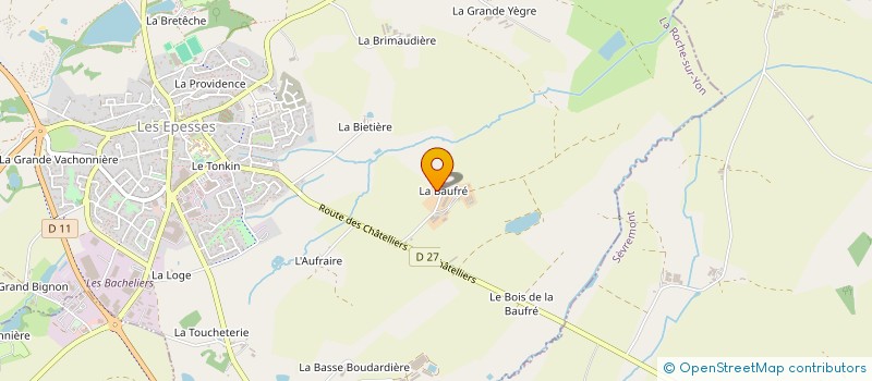 localisation de l'entreprise SCI LA BAUFRE  LES EPESSES