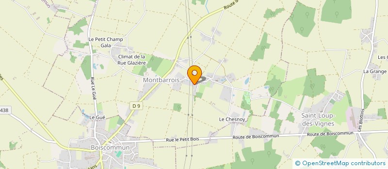 localisation de l'entreprise SCI LA BEAUJARDIERE à MONTBARROIS