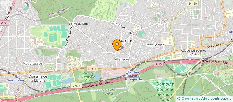 localisation de l'entreprise SCI LA BEDOYERE à GARCHES