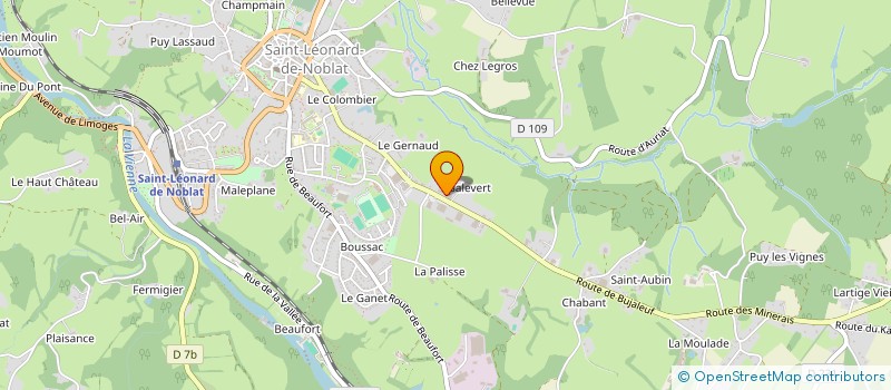 localisation de l'entreprise SCI LA BELLE à SAINT-LEONARD-DE-NOBLAT