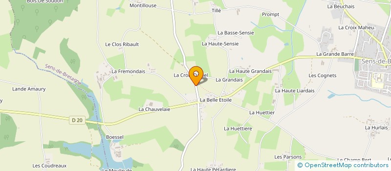 localisation de l'entreprise SCI LA BELLE ETOILE  SENS-DE-BRETAGNE