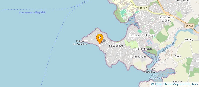 localisation de l'entreprise SCI LA BERGERIE  CONCARNEAU