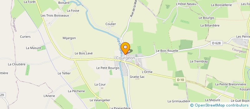 localisation de l'entreprise SCI LA BERGERIE à COURGEON