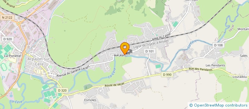 localisation de l'entreprise SCI LA BERGERONETTE à ARPAJON-SUR-CERE