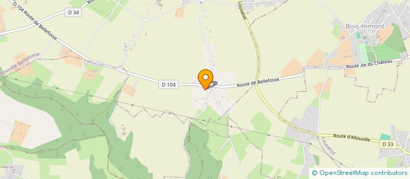 localisation de l'entreprise SCI LA BIDEAUDERIE  ALLOUVILLE-BELLEFOSSE