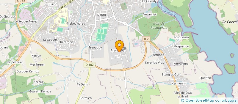 localisation de l'entreprise SCI LA BIGOUDENE  PONT-L'ABBE