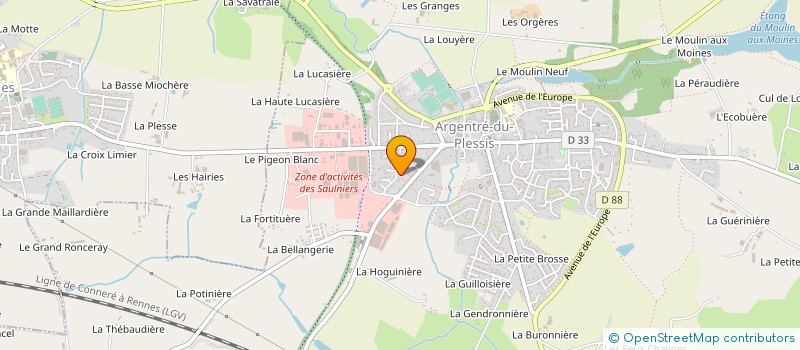 localisation de l'entreprise SCI LA BINIERE  ARGENTRE-DU-PLESSIS