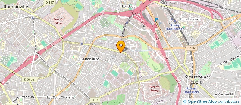 localisation de l'entreprise SCI LA BOISSIERE 212 à MONTREUIL