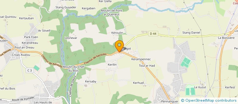 localisation de l'entreprise SCI LA BOISSIERE DE KERILIN  CONCARNEAU