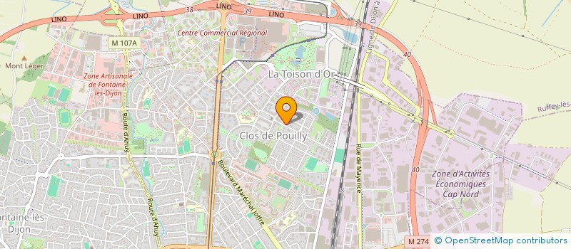 localisation de l'entreprise SCI LA BOME à DIJON