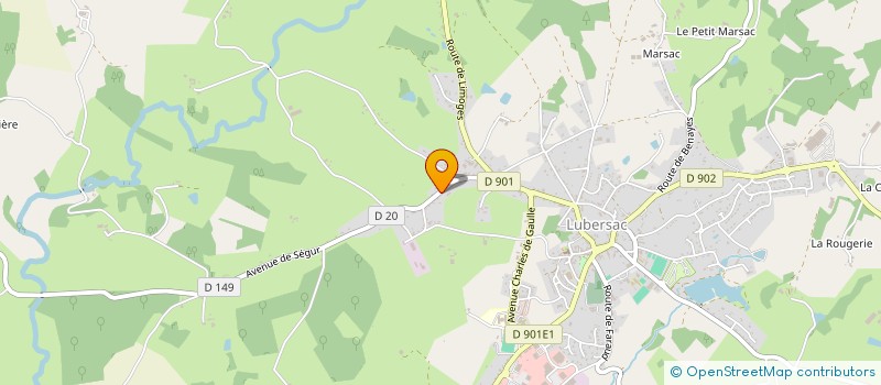 localisation de l'entreprise SCI LA BORDAS  LUBERSAC