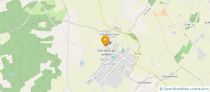 localisation de l'entreprise SCI LA BORDELAISE  MONTS-SUR-GUESNES