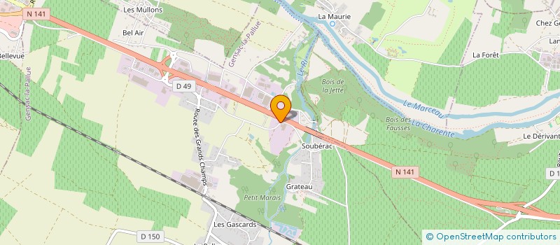 localisation de l'entreprise SCI LA BORNE 100 à GENSAC-LA-PALLUE