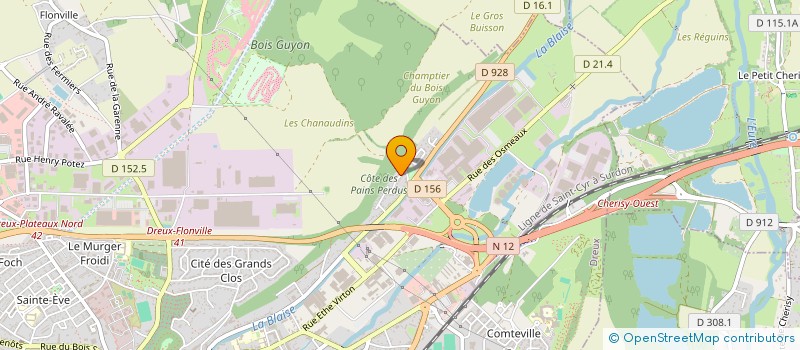 localisation de l'entreprise SCI LA BORNE à DREUX