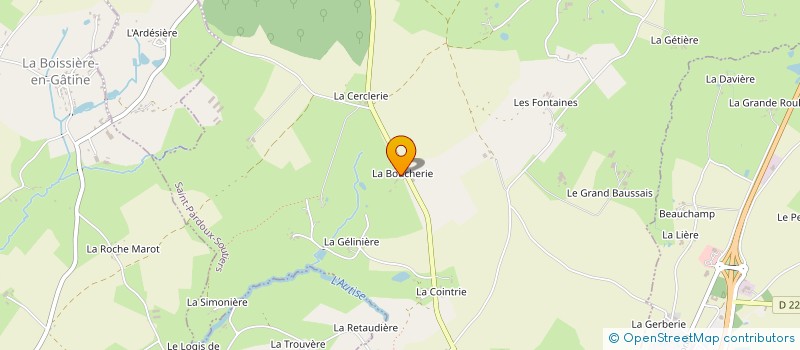 localisation de l'entreprise SCI LA BOUCHERIE  SAINT-PARDOUX-SOUTIERS