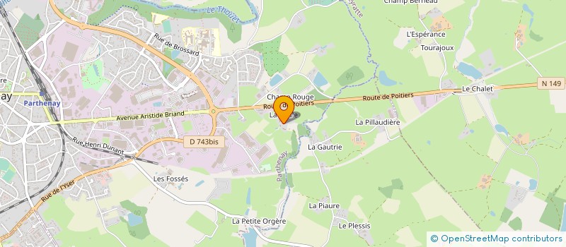 localisation de l'entreprise SCI LA BOULE  PARTHENAY