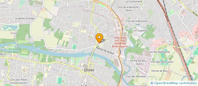 localisation de l'entreprise SCI LA BOULE D'OR  OLIVET