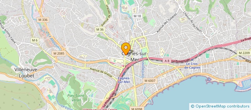 localisation de l'entreprise SCI LA BOURGADE à CAGNES-SUR-MER