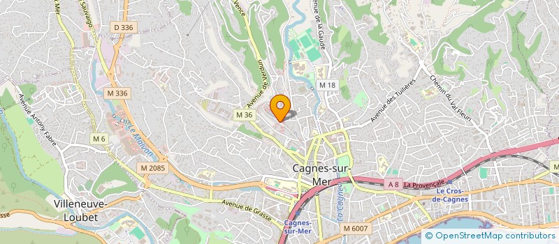 localisation de l'entreprise SCI LA BOURGADE à CAGNES-SUR-MER
