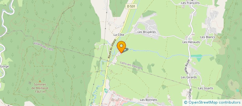 localisation de l'entreprise SCI LA BOURNE  LANS-EN-VERCORS