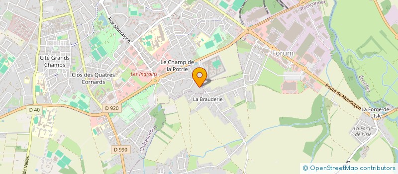 localisation de l'entreprise SCI LA BRAUDERIE à CHATEAUROUX