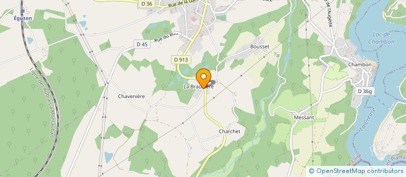 localisation de l'entreprise SCI LA BRAUDIERE à EGUZON-CHANTOME