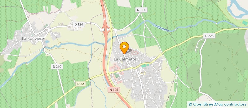 localisation de l'entreprise SCI LA BRAUNE  LA CALMETTE