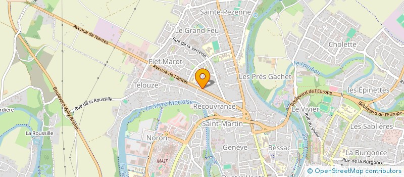 localisation de l'entreprise SCI LA BRELANDIERE  NIORT