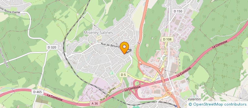 localisation de l'entreprise SCI LA BREVETTE  MISEREY-SALINES