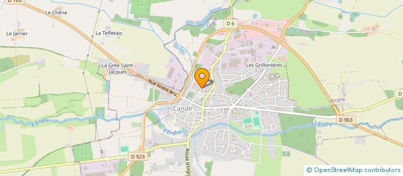 localisation de l'entreprise SCI LA BRIANTAIE  VAL D'ERDRE-AUXENCE