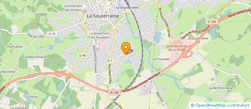 localisation de l'entreprise SCI LA BRILEGE  LA SOUTERRAINE