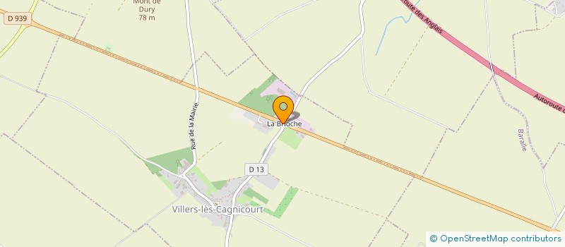 localisation de l'entreprise SCI LA BRIOCHE  VILLERS-LES-CAGNICOURT