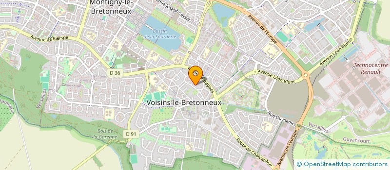 localisation de l'entreprise SCI LA BROSSE SUR LOIRE  VOISINS-LE-BRETONNEUX